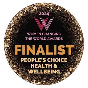 Vanamala Mayr-Reisch is a finalist in the Peoples Choice Award Health and Wellbeing at the Wimen Changing the Worlds Awrad 2024